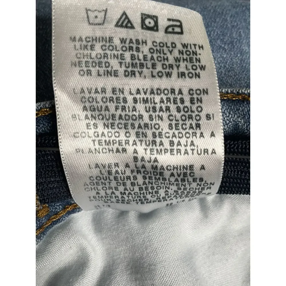 Wrangler Boys 16 Husky Straight Fit Jeans Medium Wash Stretch Denim